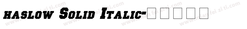 haslow Solid Italic字体转换
